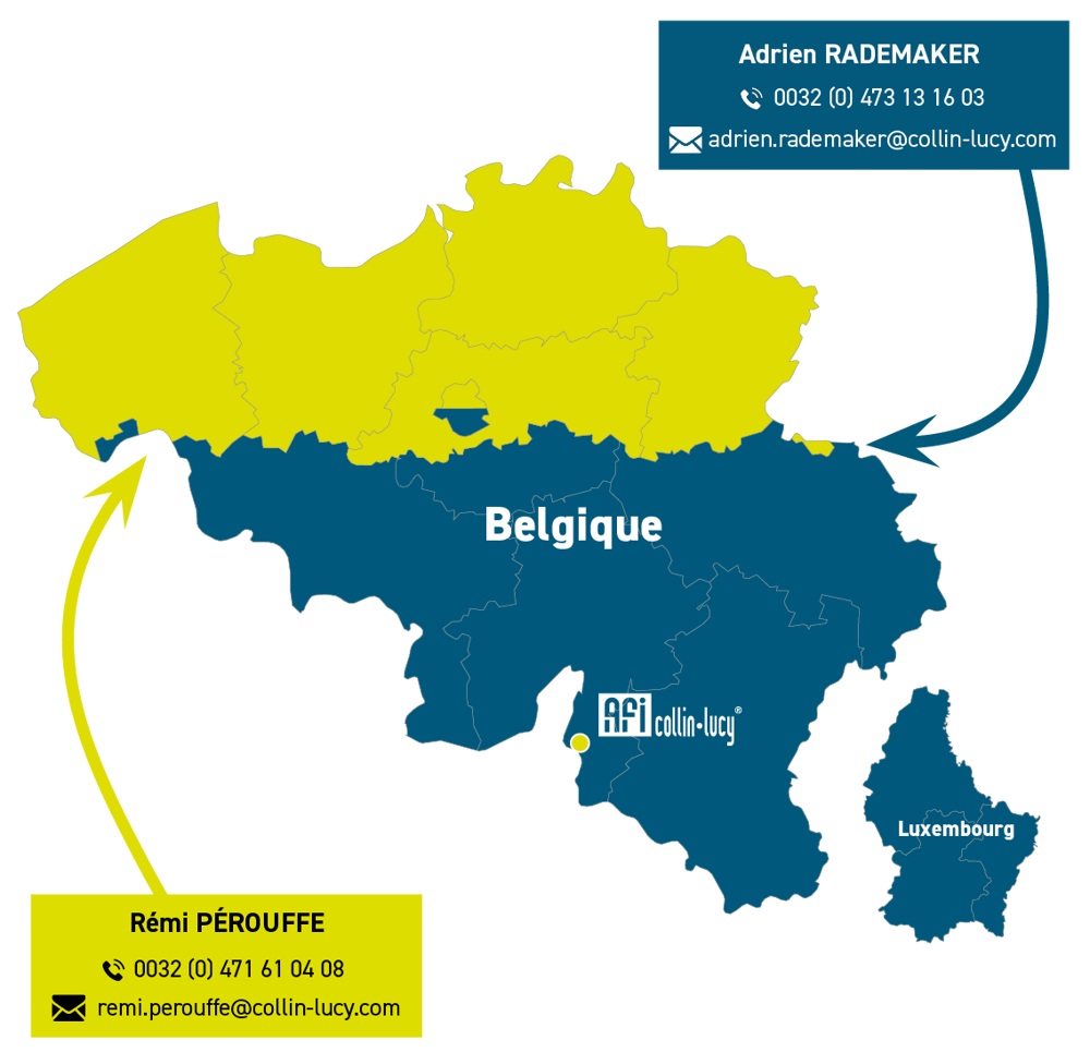 Carte Belgique commerciaux